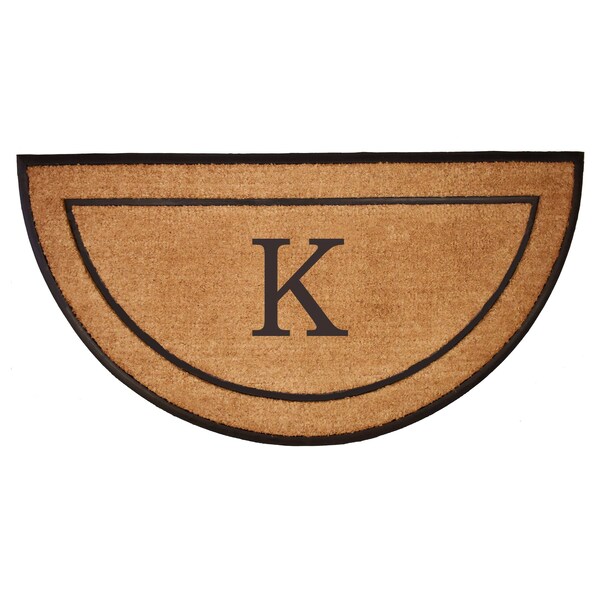 Calloway Mills Monogram Door Mat, Black, Natural, 36 in W x 72 in L 106573672K - main